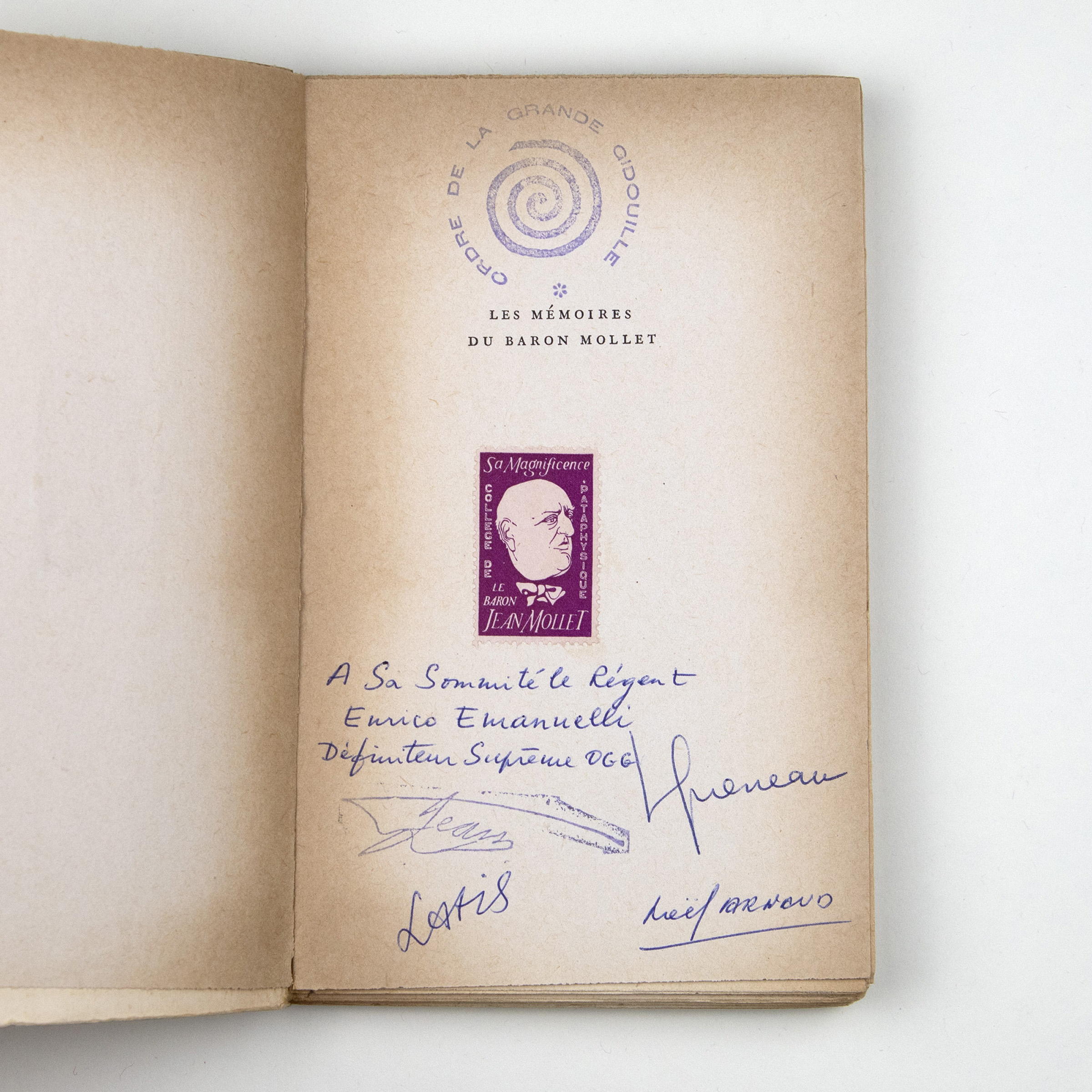 Carnet de timbres pataphysiques. - Librairie Pierre Castagné